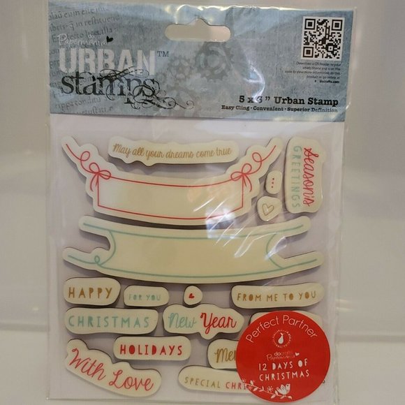 Urban Stamps Foam 12 Days Of Christmas Easy Cling - Picture 1 of 12